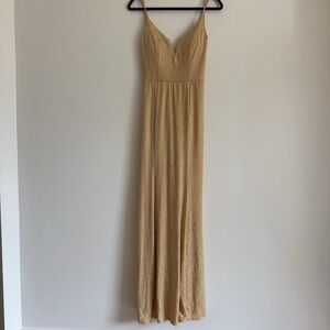 City Triangles Gold Glitter Maxi Dress – Size 9 Juniors